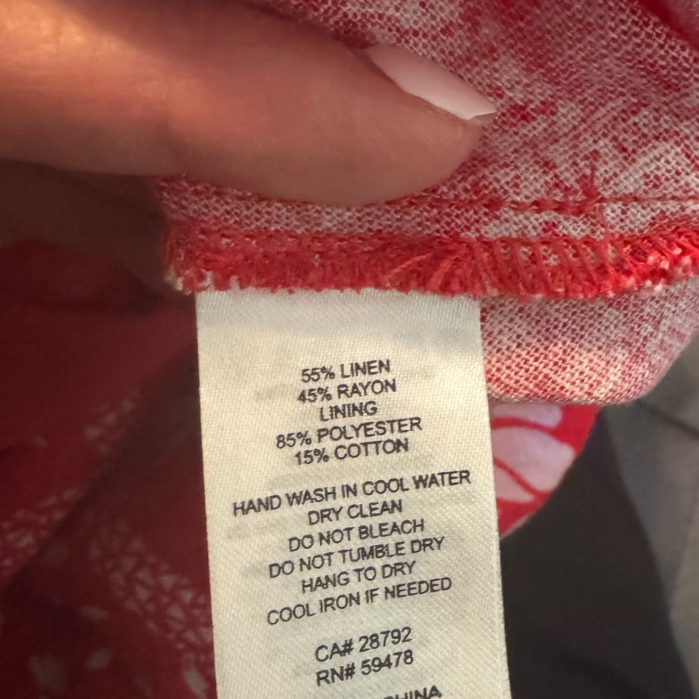 House of Harlow 1960 Red and White Patterned Midi Dress - Picture 5 of 6